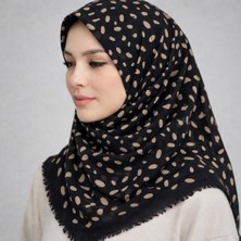 Sinem Emprime Koton Eşarp -  Siyah / KARAMEL-06289-05