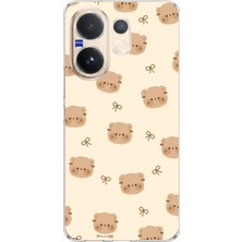 TechTree Vivo V60 Uyumlu Sevimli Ayıcıklar Baskılı Silikon Kılıf