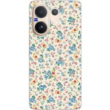 TechTree Vivo V60 Uyumlu Ayı Winnie Pooh ve Çiçekler Baskılı Silikon Kılıf