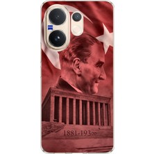 TechTree Vivo V60 Uyumlu Atatürk Portresi ve Anıtkabir Baskılı Silikon Kılıf