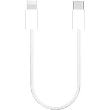 Avcı Teknoloji Market 30W Usb-C Lightning Kısa Şarj Kablosu 30CM iPhone Data ve Hızlı Şarj Kablosu