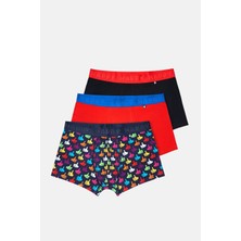 Happy Socks -  Erkek Çok Renkli Karışık Desenli 3\'lü Boxer Seti
