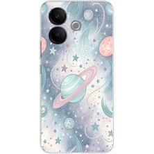 TechTree Vivo V60 Lite Uyumlu Soft Renkli Gezegenler Baskılı Silikon Kılıf