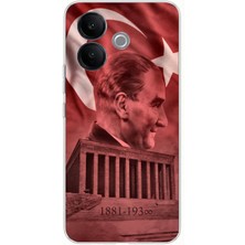 TechTree Vivo V60 Lite Uyumlu Atatürk Portresi ve Anıtkabir Baskılı Silikon Kılıf
