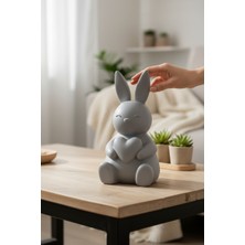 Pazarois Kalp Tavşan Figürlü Dekoratif Biblo