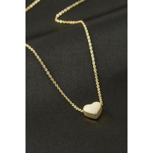 Zero Land Hnrlishp Kalp Mineli Kolye - Sarı