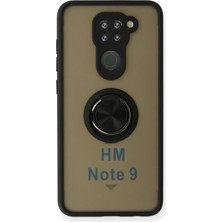 Hnrlishp Newface Xiaomi Redmi Note 9 Kılıf Montreal Yüzüklü Silikon Kapak - Siyah