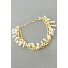 Zero Land Hnrlishp Sedef Zincir Boncuk Bileklik - Sarı