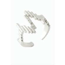 Zero Land Hnrlishp Şimşek Taşlı Yüzük - Gümüş Rengi