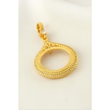 Zero Land Hnrlishp Yarım N Koyulabilir Taşlı Kolye Ucu - Sarı