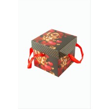 Zero Land Hnrlishp Love Yazılı Kare Hediyelik Kutu 10 cm - Kırmızı