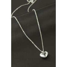 Zero Land Hnrlishp Kalp Taşlı Kolye - Beyaz