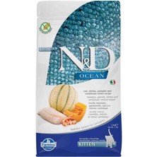 N&d Ocean Kitten Balkabaklı Morina Balıklı ve Karidesli Kavunlu Yavru Kedi Maması 1,5 kg