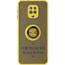 Hnrlishp Newface Xiaomi Redmi Note 9  Kılıf Montreal Yüzüklü Silikon Kapak - Sarı