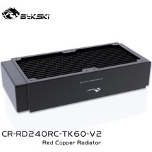 Bykski 240MM Bakır Radyatör Rc Serisi Yüksek Performanslı Isı Dağıtımı 60MM Kalınlık 12CM Fan Soğutucu Için, CR-RD240RC-TK60-V2