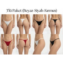 Calma String 3 Renk Pamuklu (Beyaz -Siyah-Bordo)