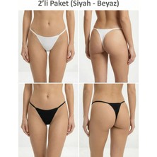 Calma String 2 Renk Pamuklu Beyaz-Siyah)