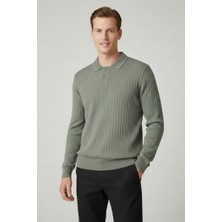 Yyz Store Haki Polo Yaka Triko Kazak