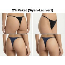 Calma String 2 Renk Pamuklu (Lacivert-Siyah)