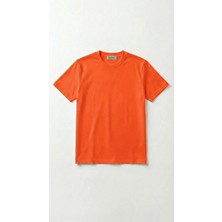 Unisex Düz Renk Bisiklet Yaka Basic Tişört
