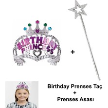 Evvano Kız Çocuk Doğum Günü Prenses Seti – Taç ve Sihirli Asa