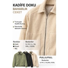 Fullandfull Erkek Kadife Fitilli Baharlık Oversize Mont