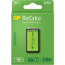 Evvano Gp Recyko 9V 200MAH Şarj Edilebilir Pil