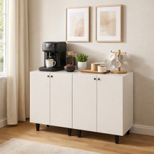 Uğur Ranza 4kapaklı Çok Amaçlı Dolap Defne Mutfak Dolabı Erzak Dolabı Kiler Dolabı Beyaz