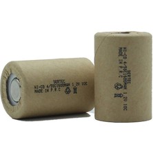 Evvano 1.2V Ni-Cd  4/5 Sc 1500 Mah Kağıt Şarjlı Pil 10C (Başsız/flat Head)