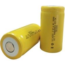 Evvano 1.2V 3000 Mah - C Orta Boy - Ni-Cd Şarjlı Pil - (Başsız / Flat Head)