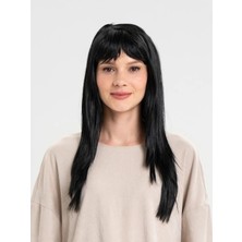 Evvano Siyah Renk Uzun Parti Peruğu