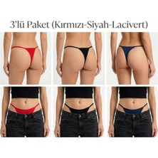 Calma String 3 Renk Pamuklu (Bordo -Siyah-Lacivert)