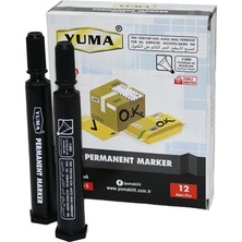 Evvano Yuma YM-790S  Siyah Koli Kalemi 12 Adet