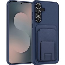 Kupa Samsung Galaxy A17 Uyumlu Kılıf Deri Görünümlü Kart Bölmeli Yumuşak Tpu