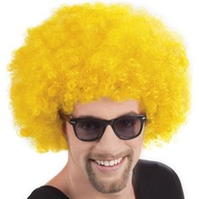 Evvano Sarı Renk Kıvırcık Afro Bonus Peruk