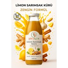 Şifakür Bitkisel Sağlık Ürünleri Limon Sarımsak Kürü 1000ml | 60 Gün Dinlendirilmiş Propolis Zencefil Zerdeçal Tarçınlı Deste