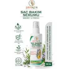 Şifakür Bitkisel Sağlık Ürünleri Saç Serumu 100 ml Biberiye Ginseng Biotin Keratinli Canlandırıcı Saç Bakım Serumu
