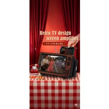 Eser Ticarett Retro Tv Tasarımlı Telefon Ekran Büyütücü 3D Hd Mobil Ekran Amplifikatörü Katlanabilir Stand