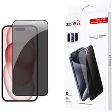 Apple iPhone 15 Uyumlu Zore Anti-Dust Privacy Temperli Ekran Koruyucu