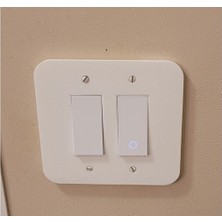 Akaslan Plastik Çift Gang Anahtar Plakası Rocker Anahtar Için 3D Baskı (Bu Ürün Sadece Plastik Parçadır - Almadan Önce Soru Sorabilirsiniz)