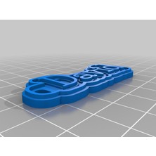 Akaslan Plastik David Özelleştirilmiş Çok Satırlı Etiket Veya Anahtarlık (Bu Ürün Sadece Plastik Parçadır - Almadan Önce Soru Sorabilirsiniz)