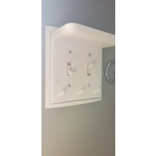 Akaslan Plastik Ikili Işık Anahtarı Kapağı Için Raf ve Anahtar Askılı Boşluk Plakası (Bu Ürün Sadece Plastik Parçadır - Almadan Önce Soru Sorabilirsiniz)