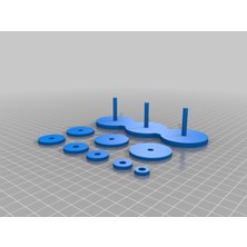 Akaslan Plastik '- Hanoi Oyunu 8 Disk (Bu Ürün Sadece Plastik Parçadır - Almadan Önce Soru Sorabilirsiniz)