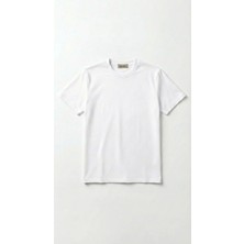 Unisex Düz Renk Bisiklet Yaka Basic Tişört