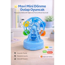 Eser Ticarett Renkli Mini Dönme Dolap Oyuncak –kurmalı Masaüstü Dekoratif Eğlenceli Ferris Wheel Oyuncak