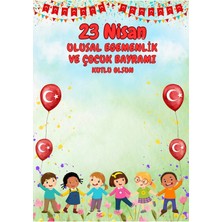 Promisebackdrop2 Çocuk Bayramı, 23 Nisan, Atam Izindeyiz, Okul Etkinlik, Kumaş Arka Fon 200X200CM Ek Dikişli