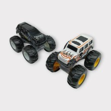 Azrlya Mini Off-Road Araçlar 2'li - Siyah Beyaz (Lisinya)