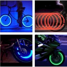 Flash Fotosel Hareket Sensörlü LED Işıklı Sibop Kapağı Yeşil (2 Adet)