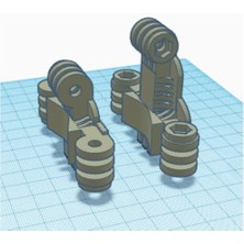 Akaslan Plastik Gopro Kask Adaptörü Eklenmiş Dikey Pinler (Bu Ürün Sadece Plastik Parçadır - Almadan Önce Soru Sorabilirsiniz)