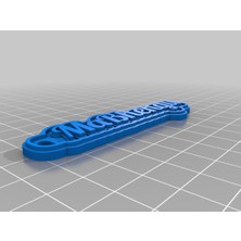 Akaslan Plastik Kişiselleştirilmiş Çok Satırlı Etiket Veya Anahtarlık 3D Baskı (Bu Ürün Sadece Plastik Parçadır - Almadan Önce Soru Sorabilirsiniz)